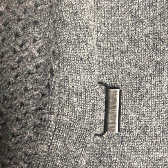 FINAL Last Chance NeimanMarcus Gray Cashmere Clip Cardigan L runs sm - Picture 8 of 16